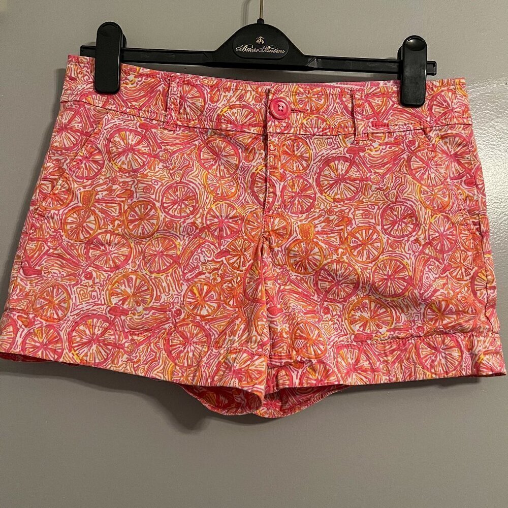Lilly Pulitzer Women's Shorts Ten Speed Bike Print Size 6